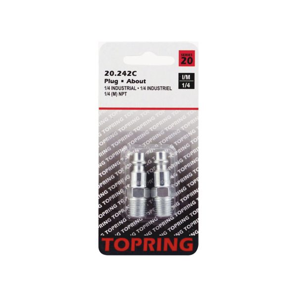 20.242C - Embout 1/4 industriel en acier 1/4 (M) NPT