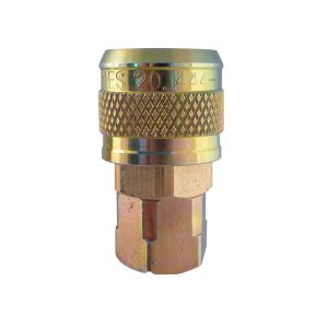 20.444 - Raccord rapide 1/4 industriel en laiton 1/4 (F) NPT (multiple de 10)