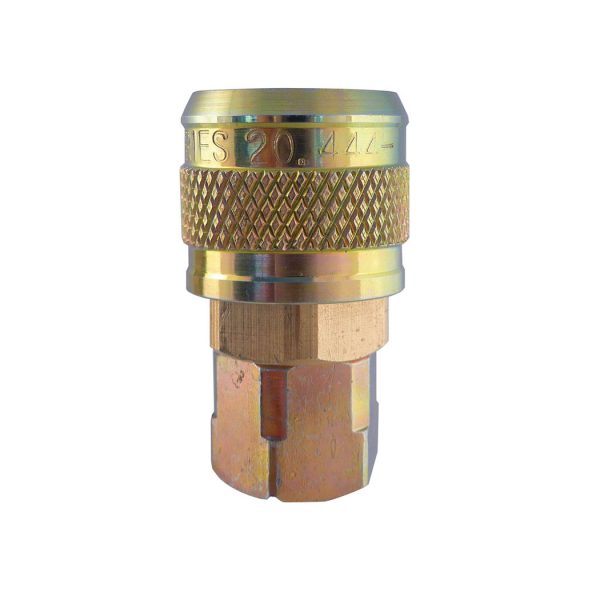 20.444 - Raccord rapide 1/4 industriel en laiton 1/4 (F) NPT (multiple de 10)