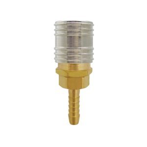 20.564 - Raccord rapide 1/4 industriel en laiton avec barbillon pour tuyau 3/8 (multiple de 10)