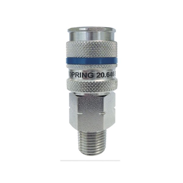 20.646 - Raccord rapide 1/4 industriel en acier 1/4 (M) NPT