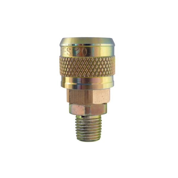 20.664 - Raccord rapide 1/4 industriel en laiton 3/8 (M) NPT (multiple de 10)
