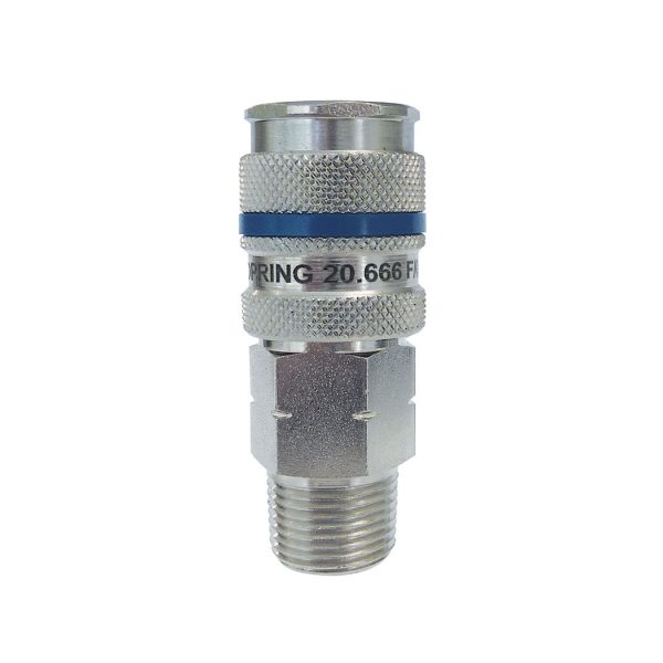 20.666 - Raccord rapide 1/4 industriel en acier 3/8 (M) NPT