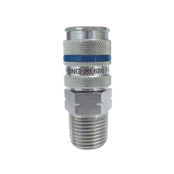 20.686 - Raccord rapide 1/4 industriel en acier 1/2 (M) NPT
