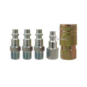 20.712C - Ensemble 1/4 industriel avec raccord rapide en acier 1/4 (F) NPT et 4 embout