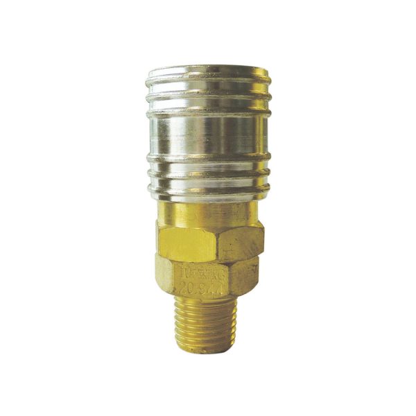 20.944 - Raccord rapide 1/4 industriel en laiton 1/4 (M) NPT (multiple de 10)