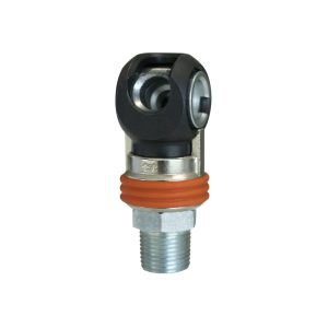 21.987 - 3/8 Industrial Steel Swing Quick Coupler 1/2 (M) NPT