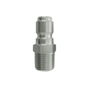 28.244 - High Flow Stainless Steel Coupler Plug 1/4 (M) NPT (Multiple of 5)