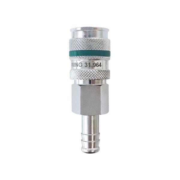 31.964 - Raccord rapide 7.8 mm Ultraflo en acier avec barbillon pour tuyau 3/8