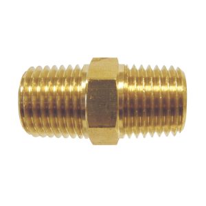 41.100 - Brass Hexagonal Union 1/8 (M) NPT (Multiple of 10)