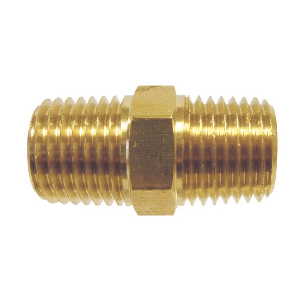 41.100 - Brass Hexagonal Union 1/8 (M) NPT (Multiple of 10)