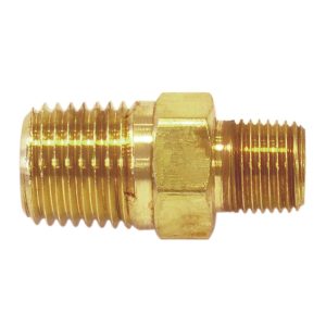 41.110 - Brass Hexagonal Reducer 1/4 (M) to 1/8 (M) NPT (Multiple of 10)