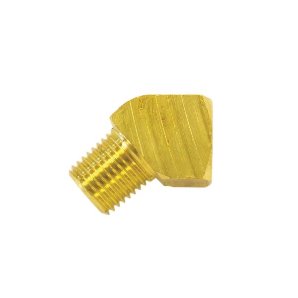 41.506 - Brass 45° Elbow Adapter 1/4 (M) to 1/4 (F) NPT (Multiple of 10)