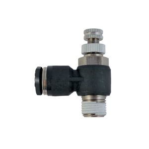 42.873 - Régulateur de débit adaptateur en coude autobloquant 6 mm à 1/8 (M) BSPT (multiple de 2)