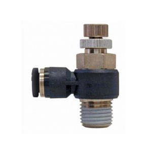 42.910 - 6 mm Push-to-Connect to 1/8 (M) BSPT Flow Control Valve Elbow Adapter (Multiple of 2)
