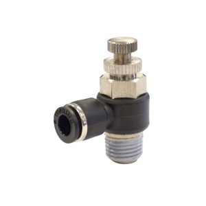 44.908 - 1/4 in. Push-to-Connect to 1/4 (M) NPT Flow Control Valve Elbow Adapter (Multiple of 5)