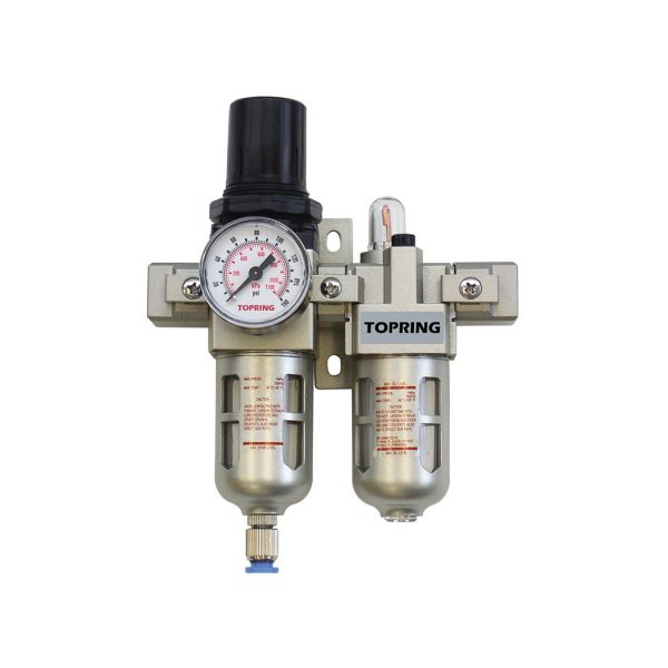 51.220 - Filtre régulateur 5 microns 5 à 125 PSI et lubrificateur 1/4 (F) NPT S51