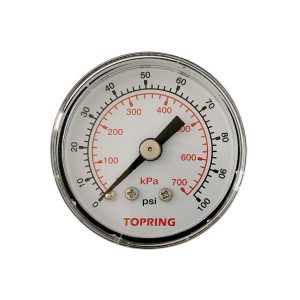 55.110 - Manomètre à sec en acier 1-1/2 po 0 à 100 PSI