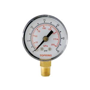 55.134 - Manomètre à sec en acier 1-1/2 po 0 à 30 PSI