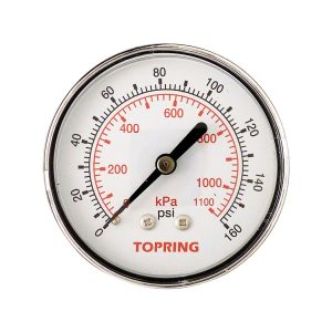 55.445 - Manomètre à sec en acier 2-1/2 po 0 à 160 PSI