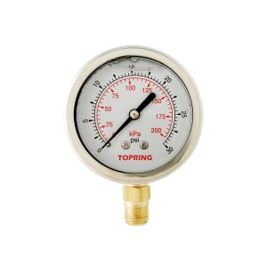 55.613 - Manomètre en inox avec glycérine 2-1/2 po 0 à 30 PSI