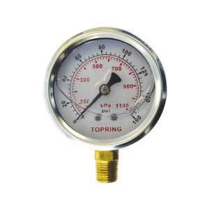 55.628 - 2-1/2 In. Stainless Steel Liquid Filled Pressure Gauge With Glycerin 0 to 160 PSI