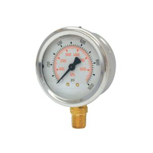 55.648 - Manomètre en inox avec glycérine 2-1/2 po 0 à 1000 PSI