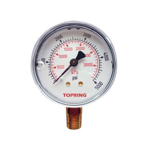 55.668 - 2-1/2 In. Stainless Steel Liquid Filled Pressure Gauge With Glycerin 0 to 5000 PSI