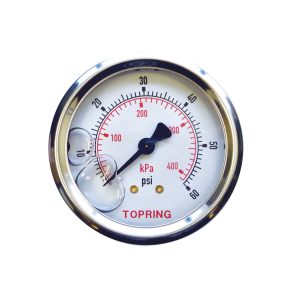 55.718 - 2-1/2 In. Stainless Steel Liquid Filled Pressure Gauge With Glycerin 0 to 60 PSI