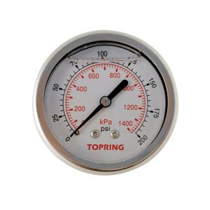 55.730 - Manomètre en inox avec glycérine 2-1/2 po 0 à 200 PSI