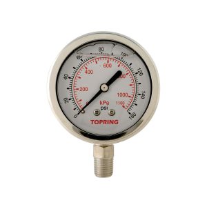 55.825 - Manomètre en inox avec glycérine 2-1/2 po 0 à 160 PSI